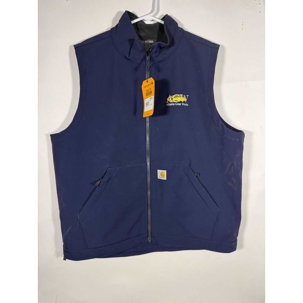Carhartt Rain Defender Relaxed Fit Vest Navy Blue Atlanta Gear Works XL NEW